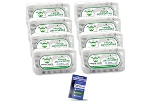 ELLIS HARPER Deodoranti per frigorifero Assorbi odori, Carbone attivo Frigorifero e Freezer Purificatore Deumidificatore Naturale per Ambienti Senza Profumi (1 Unità (Confezione da 8))
