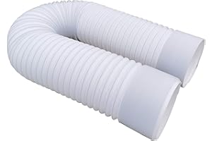 JIANZHENKEJI Portable Air Conditioner Intake/Exhaust Hose |6 Inch Diameter PVC Extend Vent Hose for Portable Air Conditioner Replacement Hose，Counterclockwise Installation Direction(Length 80 Inch）