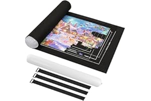 KSVFTB Jigsaw Mat, Puzzle Roll Jigsaw Storage Felt Mat, Portable Puzzle Mat, Puzzle Mats for Jigsaws 1500, Jigsaw Board Foldable, Puzzle Saver Storage Felt Pad for Children Adults Gifts