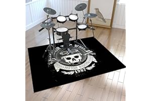 ZXHH Tappeto per Batteria Tappeti Rettangolari Antiscivolo Tappeto A Tamburo Insonorizzato per Batteria Elettronica Grancassa Rullante E Altri Componenti del Set di Tappetini Tappeto Batteria