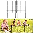 ecofynd 5 Pack Decorative Garden Fence 1.4ft(H) X 6ft(L), Rustproof Metal Wire Fencing Flower Bed Animal Barrier, Landscape Patio Yard Folding Ornamental Panel Border Edge Section for Dog Outdoor, GF3