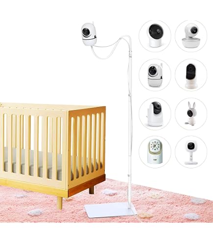 Supporto Da Pavimento Per Baby Monitor GOOZIE – Altezza Regolabile, Braccio Flessibile 360°, Base Stabile, Attacco 1/4''