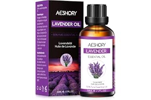 AESHORY Lavendel Eterisk Olja 50ML, Naturliga Lavendelolja Aromaterapioljor, Premium Aroma Diffusorolja Aromaterapi Doftolja