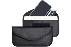 MOJOTIC Strahlenschutz Handy,Große Faraday Tasche,WiFi/GSM/LTE/NFC/RF Signal Blocker Tasche für Handy Strahlenschutz Tasche Funkschlüssel Abschirmung Auto Blocker（Schwarz）