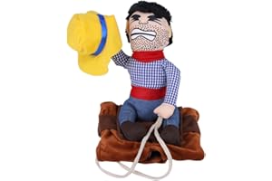 Filfeel Dog Costume, Funny Halloween Costume for Dogs, Cowboy Jacket for Small, Medium, Large Dogs (XL Riding)
