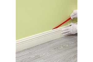 TAAIZAU Hardened Peel and Stick Baseboard Trim, Flexible Strip and Caulk for Floor, Chair Rail, Wall Base (3m x 10cm)