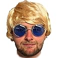 Mens Adult Boyband Wig Fancy Dress Short Wigs Pop Party Costume 60s 70s 80s (Blonde)
