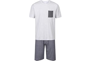 NORTH EAST Mens Short Pyjamas PJ Set Premium Sleep Lounge Tartan Plaid Nightwear M-XXL New