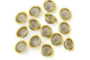 Weedness Filtri per Bong Premium 15 mm Ø - 100 Pezzi Filtri in Acciaio Filtri per Tubi Chillum Filtri per Inserti Filtri in Metallo Filtri per Teste Accessori