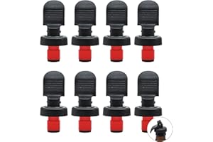 JINTANG 8 PCS Corchos de vino,negro corchos de vino, tapon botella vino,reutilizable, reemplazable tapones de corcho,Utilizzabili a casa, nei pub e nei bar