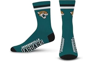 FOR BARE FEET FBF – Offizielle NFL 2-Streifen-Erwachsenen-Team-Logo und Farben, Crew-Socken für Damen und Herren