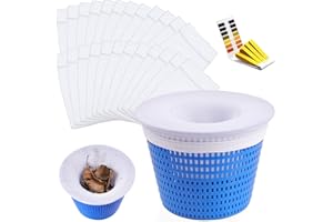 AQhui Pool Skimmer Socken 24 Stück, Skimmer Filter Sieb Netz Wiederverwendbar für Skimmerkorb, Schwimmbad Skimmersocke, Filtersocken für Oberflächenskimmer feinfilterung Schlacken Blätter