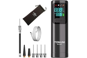 TONUNI Electric Ball Pump,Portable Air Pump Ball Pump Inflator Needles With Digital Gauge For Exercise Ball Basketball Football Soccer Ball Beach Ball Yoga Ball Sports Balls Inflatables Pump Electric Pumps