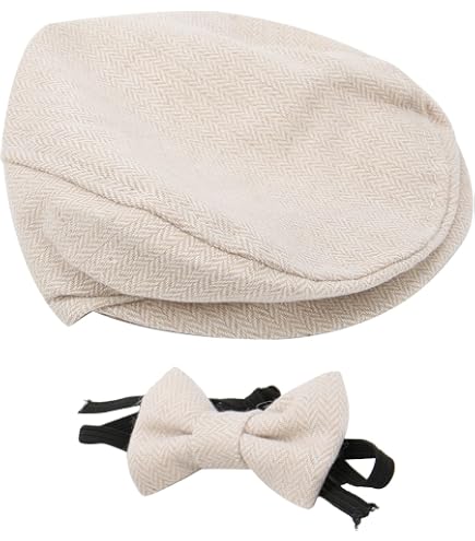 Maeau Casquette Tweed Bébé Enfant - Béret Plate Gavroche Vintage Réglable 1-12 Ans