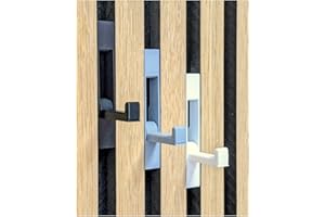 Domus-Technik Akustikpaneel Klapphaken Kleiderhaken (OHNE bohren, belastbar bis 7,5 kg) 2 Stück Schwarz