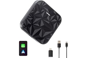 JOYYKO 2-IN-1 Wireless Carplay Adapter for Apple CarPlay and Android Auto 2024 Carplay Adapter Plug & Play 5GHz WiFi Compatible with 99% Car Models Supports iOS10+ & Android11+