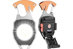 SEANCHEER Mini Llavero Linterna Led, Linterna Pequeña Recargable 1000 lúmenes, 7 Modos de Luz de Trabajo, Gadgets de Camping Multifuncionales para Exteriores, Camping y Emergencia.