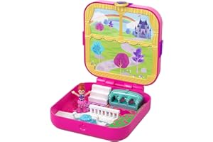Polly Pocket Hidden Hideouts Lil’ Princess Pad with Three Reveals, Three Accessories, One Micro Lila Doll and Sticker Sheet