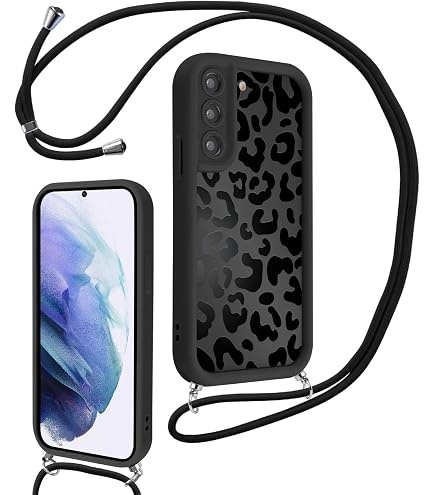 EAZY CASE Handykette – Verstellbar 90–145 Cm, Mit Silikon-Hülle, Für Galaxy S21 FE 5G (grün-beige)