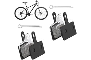 ZERQUELL 2 Pares Resina Semi Metálica Pastillas de Freno Bicicleta, Pastillas de Freno Shimano, Pastillas de Freno Bicicleta Alto Rendimiento para Shimano B01S B03S B05S MT200 MT400 MT500 y Tektro