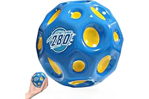 ‎JOLLYGO JollyGo Jump Ball-9.5 cm Big Moon Ball-Super High Bouncy Lightweight PU Material-Hüpfbälle-for Children and Pets-interaktives Spielzeug zum Stressabbau-Gummiball-Flummies für Kinder im Freien (Blau)