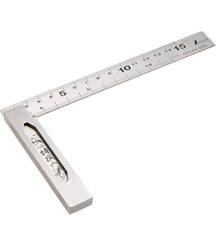 Shinwa Sokutei Aluminum Square With Angle Scale – 60cm (62662), Japanese Import, For Precision Layout & Saw Guide