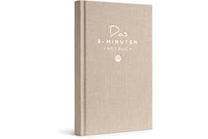 URBESTSELF Dziennik 6-minutowy PUR | Dziennik wdzięczności, dziennik antystresowy | Codzienne 6 minut dla Twojego rozwoju osobistego, relaksu i lepszej uważności (Naturalny, Niemiecki (German))