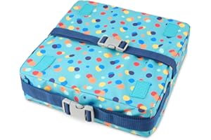 BABY POLAR GEAR Polar Gear Baby Booster Cushion – Lightweight Booster Seat for Children 3 Years+ - Machine Washable, Adjustable Straps – 8cm Thick Foam Booster Seat Dining Chair – Confetti