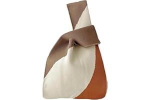 Anopo Donna Polso Nodo Borsa Tote Piccolo Uncinetto Polsino Borsa a Mano Estetico Carino Maglia Borsetta