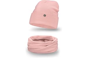 PaMaMi Bonnet + Tour de Cou pour Femme | 100% Acrylique | Circonférence : 55-58 cm | Soirées d'automne | Cache Cou Double Col | Bonnet au Style Décontracté | Fils Certifiés Oeko-Tex