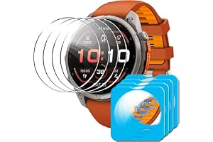 Rojeuinn 4 st skärmskydd för Garmin Fenix 9 Pro 47 mm härdat glas, 9H hårdhet med positioneringsguide för installation, repfr