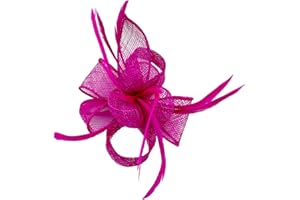 Finecy In New Women Ladies Small Feather Flower Hair Hat Fascinator Clip Pin Party Wedding Royal Ascot Race