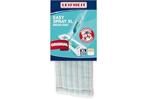 Leifheit Original Wischbezug Easy Spray XL micro duo, für alle Bodenarten, Bodenwischer Ersatzbezug für Sprühwischer, 2-Faser-System, Mikrofaser Wischbezug ideal für Fliesen und Laminat
