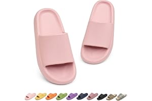 Geweo Hausschuhe Damen Herren Super Weich Sandalen mit Schnalle Dicken EVA Slippers Rutschfeste Badelatschen für Stand Badeschlappen Leicht Cozy Slides Bequem Sommer Pantoffeln Unisex 36-49EU