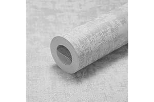 Beswitory Industrial Textured Concrete Effect Grey Wallpaper Decorative Luxury Wall Paper with Distressed Pattern, Textured Finish & Metallic Detailing for Living Room, Bedroom, Fireplace