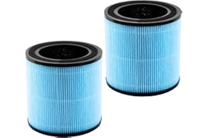 BOXOB Lot de 2 Filtres de Rechange, 4 en 1 H13 True Hepa Filtre à Charbon Actif Haute Efficacité Compatible avec le Purificateur d'Air Airtok Ap0601