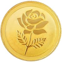 Malabar Gold & Diamonds 24k (999) Rose 2 gm Yellow Gold Coin