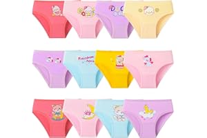 Adorel Slip Coton sous-vêtements Culotte Fille Lot de 12