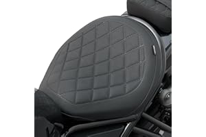 Cruiser Replacement Seats for Rebel CMX CM 1100 CMX1100 CM1100 2021 2022 2023, Front Driver Cushion, Seat Pads, Rear Passenger Seat Covers, Rebel1100 Soft Leather Seat Cushion (Front Black)