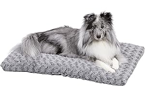 MidWest Homes for Pets Ombré wirowe pluszowe legowisko dla zwierząt domowych; 76,2 cm (30 cali) długie legowisko dla zwierząt domowych dla zabawkowych ras psów/kotów; szare, model 40630-SGB