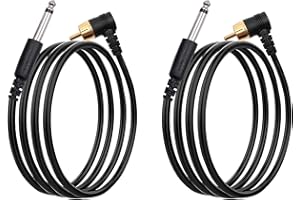 TATELF Cordon de pince de tatouage RCA, câble d'alimentation de tatouage professionnel de 1,8 m pour machine rotative 2 paquets