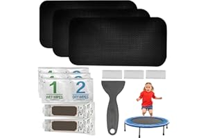WESHASO Trampoline Patch Repair Kit, Rectangle On Patches, 8"X 4" Durable Repair Trampoline Mat Tear or Hole