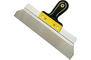 SURBOOTIME 12in/30cm Flexible Plaster Scraper with Ergonomic Soft Handle and Stainless Steel Blade for Walls, Ceilings, Drywall, plasterboard, Smooth finishes, DIY renovations, and Wallpaper Removal