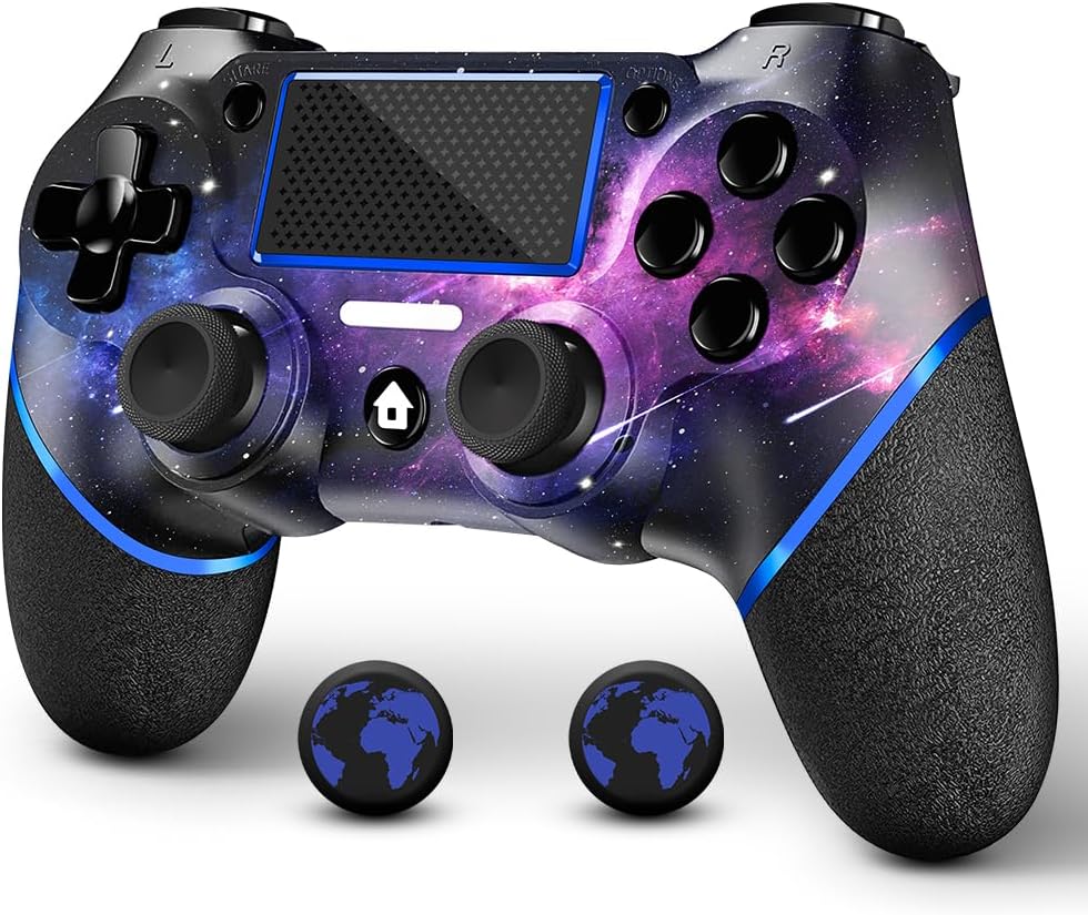 AceGamer Controlador Inalámbrico Para Ps4, Controlador De Juego Compatible Con Ps4/Pro/Slim/Pc, Con Turbobotón/Botón Trasero/Doble Vibración/Sensor De Giroscopio De 6 Ejes/Panel Táctil