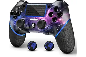 AceGamer Controlador Inalámbrico Para Ps4, Controlador De Juego Compatible Con Ps4/Pro/Slim/Pc, Con Turbobotón/Botón Trasero/Doble Vibración/Sensor De Giroscopio De 6 Ejes/Panel Táctil