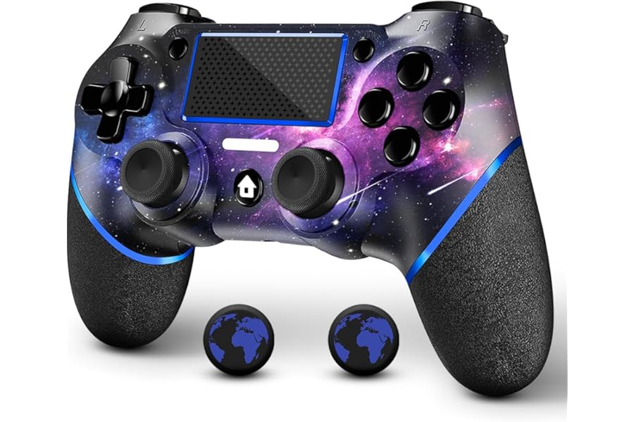 AceGamer Controller Wireless per PS4, controller di gioco compatibile con PS4/Pro/Slim/PC Gamepad con Turbo/Tasto Indietro/Doppia Vibrazione/Sensore Giroscopico Assiale/Touchpanel