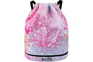 Risefit Waterproof Swimming Bags Drawstring Gym Bags PE Bags String Backpacks for Adults, Kids