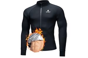HOTSUIT Schwitzanzug Herren Trainingsanzüge Langarm Saunahemd Workout Shapewear Schweißjacke Top Kompressionshemde-(S-5XL)