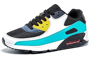 HITMARS Zapatillas de Deportivas Mujer Zapatos para Correr Hombre Calzado Deportivo Sneakers Caminar Tenis Zapatillas de Running Fitness Malla Negro EU36-47