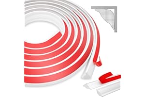 CHINGCOO Moulures décoratives flexibles autocollantes - 6 m - 12 mm x 9 mm - Triangle en TPE - Bandes de finition autocollantes - Moulures en stuc - Plan de travail de cuisine - Pour bords muraux, bords de